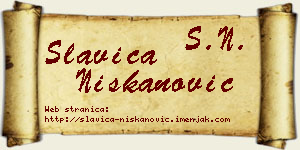 Slavica Niškanović vizit kartica
